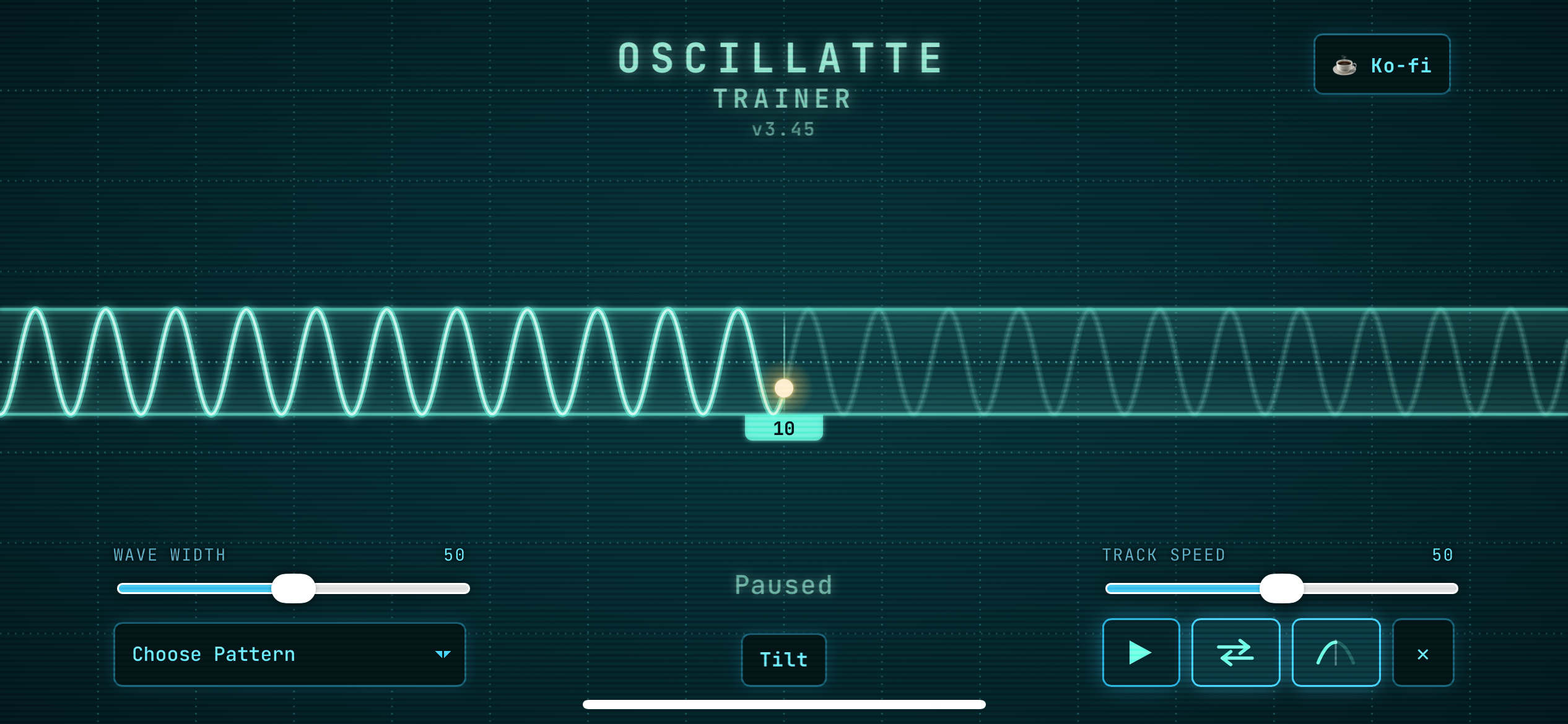 Oscillatte app interface